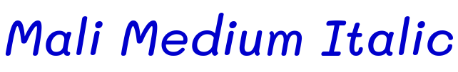 Mali Medium Italic police de caractère